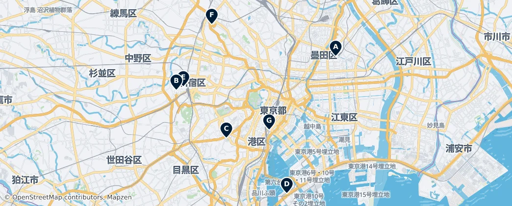 Map of Tokyo