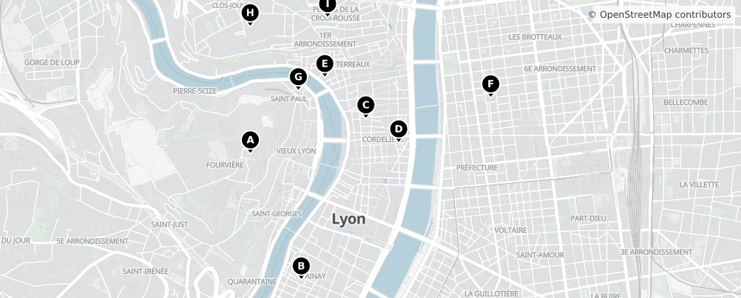 Map of Lyon