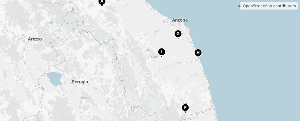 Map of Marche