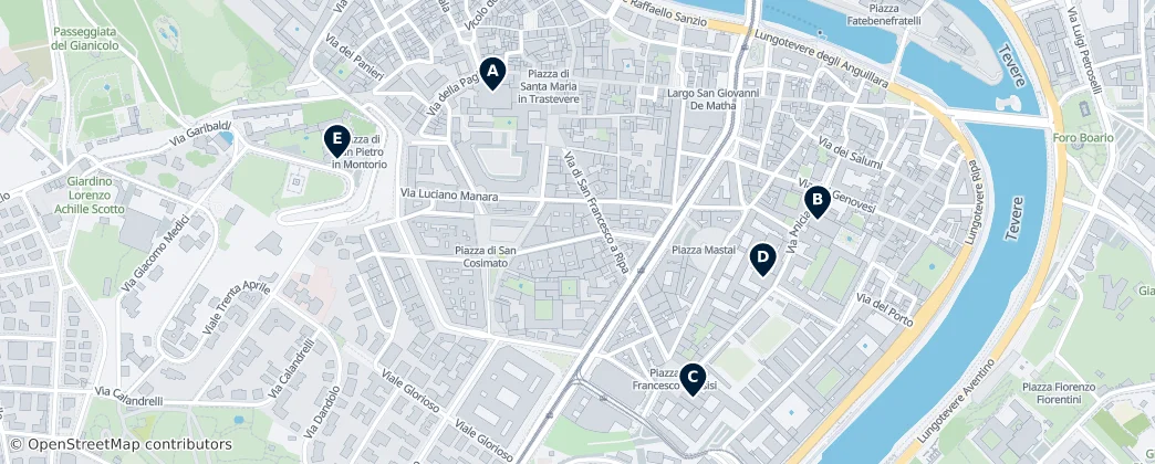 Map of Trastevere