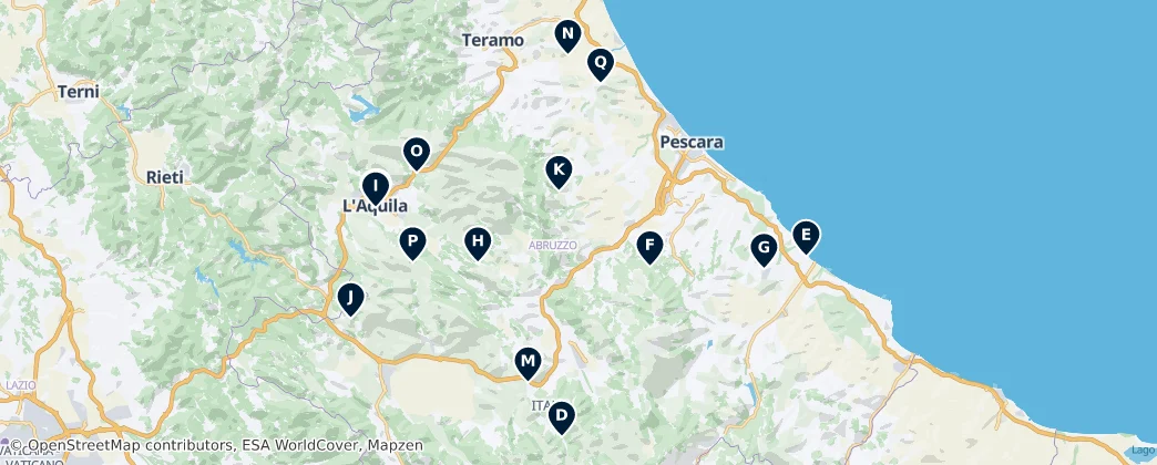 Map of Abruzzo