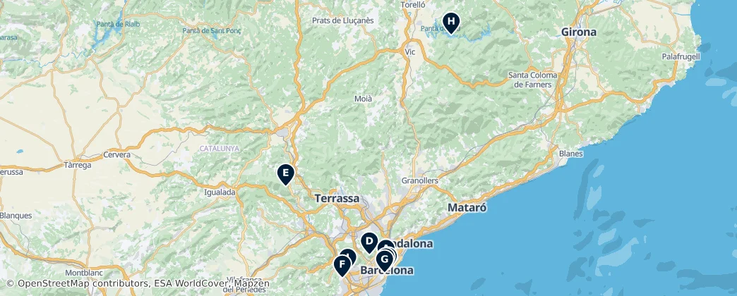 Map of Province of Barcelona