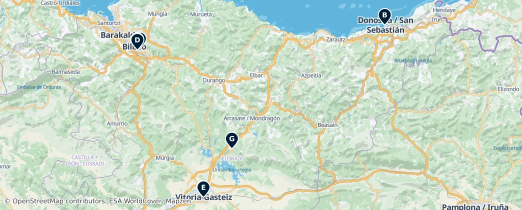 Map of Basque Country