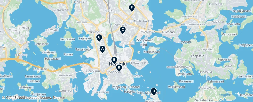 Map of Helsinki