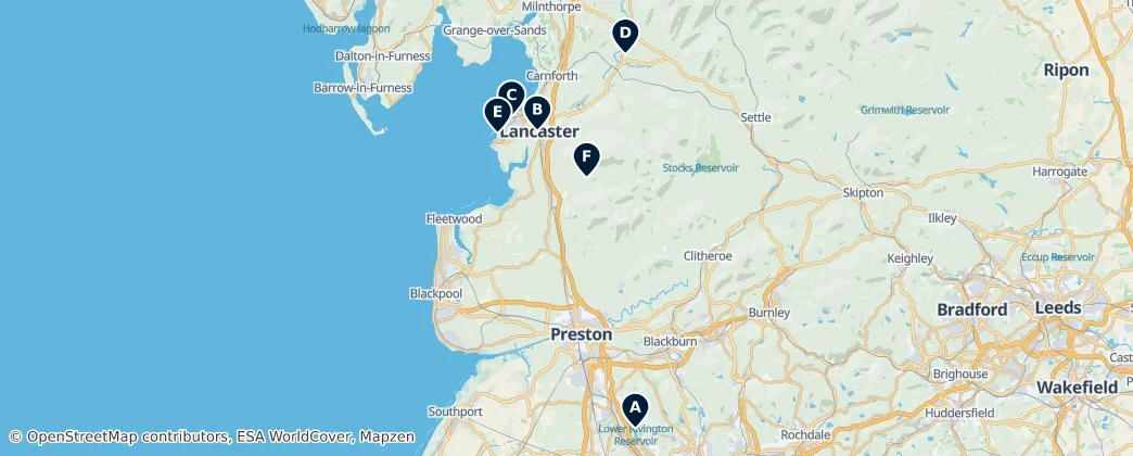 Map of Lancashire
