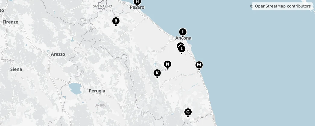 Map of Marche