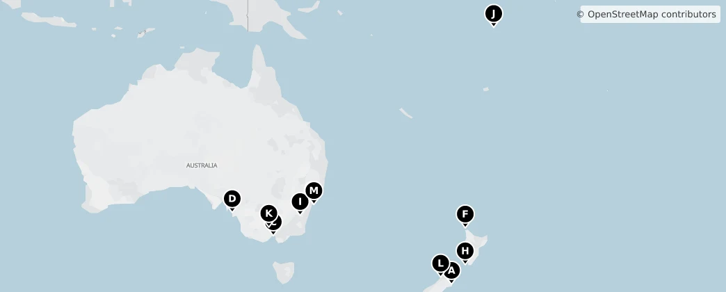 Map of Oceania
