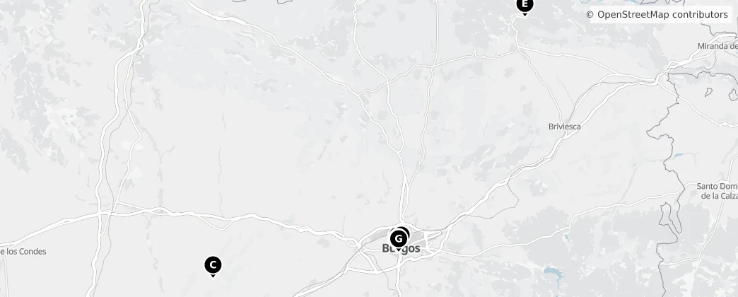 Map of Province of Burgos