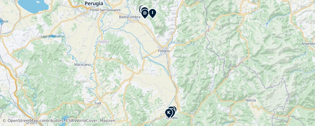 Map of Province of Perugia