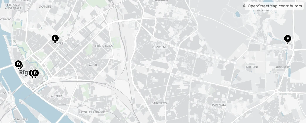 Map of Riga
