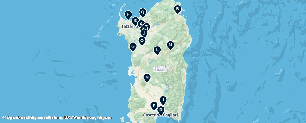 Map of Sardinia