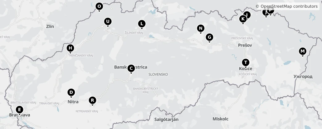 Map of Slovakia