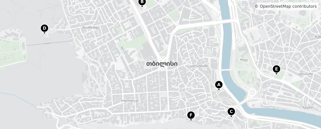 Map of Tbilisi
