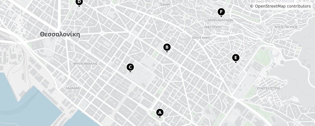 Map of Thessaloniki
