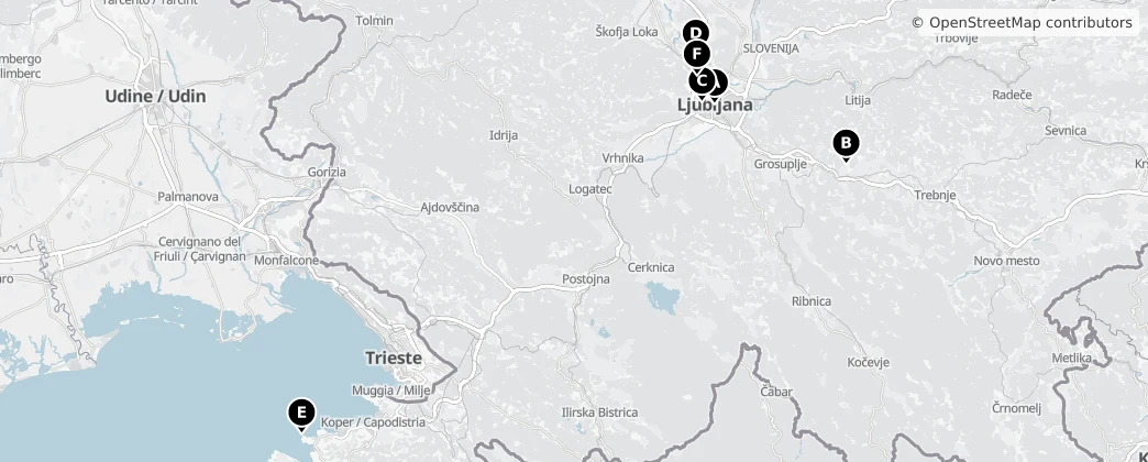 Map of Western Slovenia