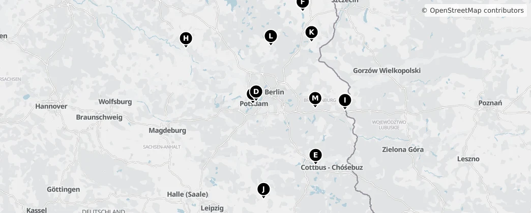 Map of Brandenburg