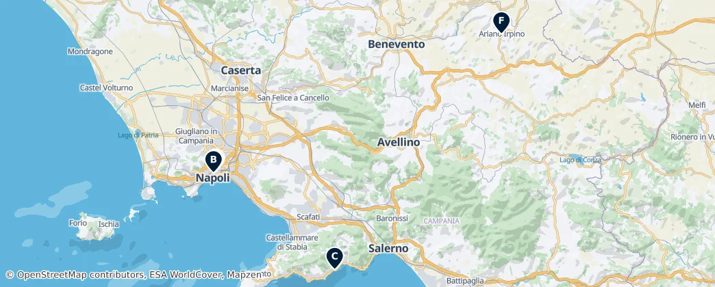 Map of Campania