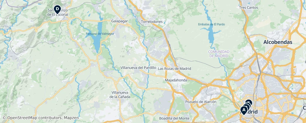 Map of Community of Madrid