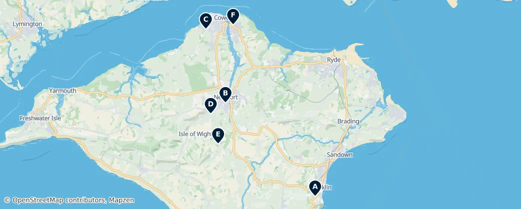 Map of Isle of Wight