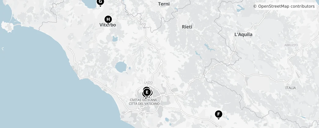 Map of Lazio