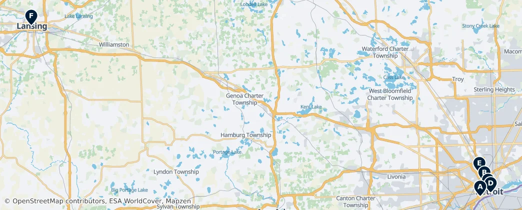 Map of Michigan