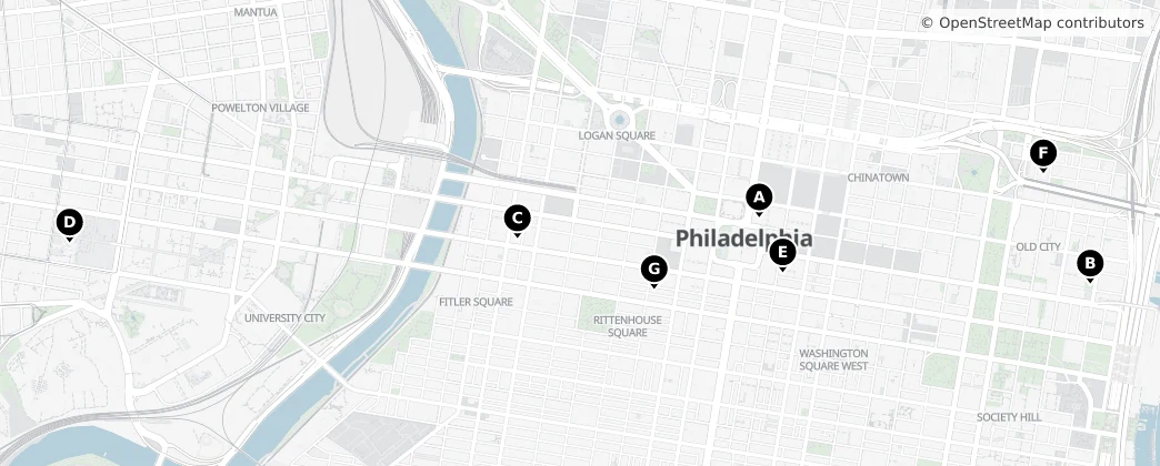Map of Philadelphia