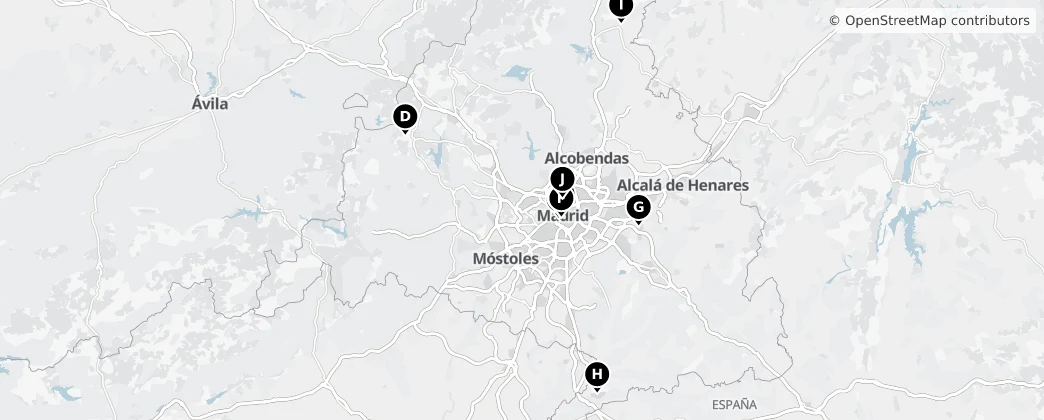 Map of Provincia Eclesiástica de Madrid