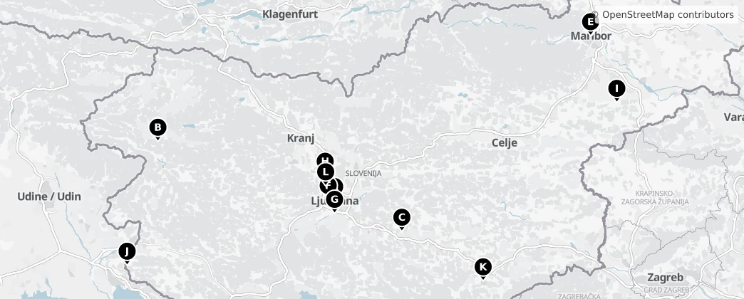 Map of Slovenia