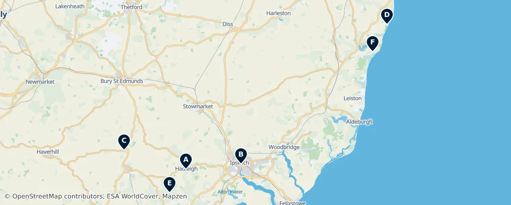 Map of Suffolk