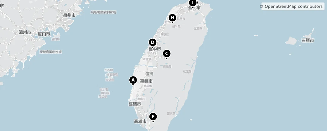 Map of Taiwan