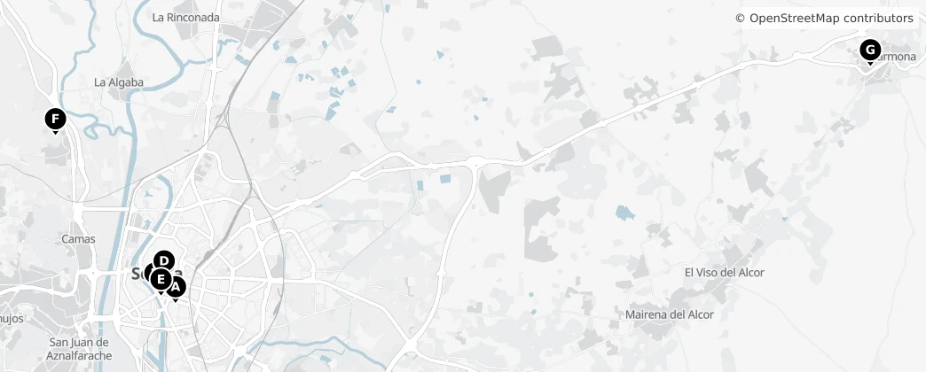Map of Seville