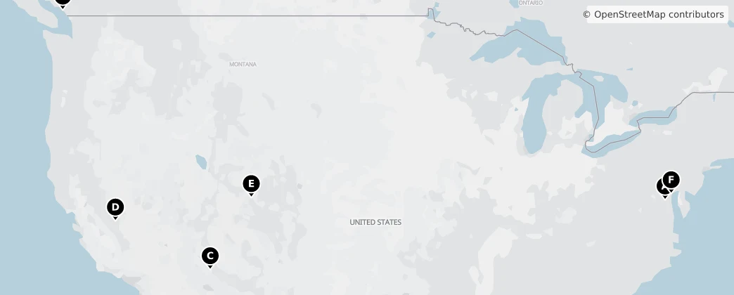 Map of North America