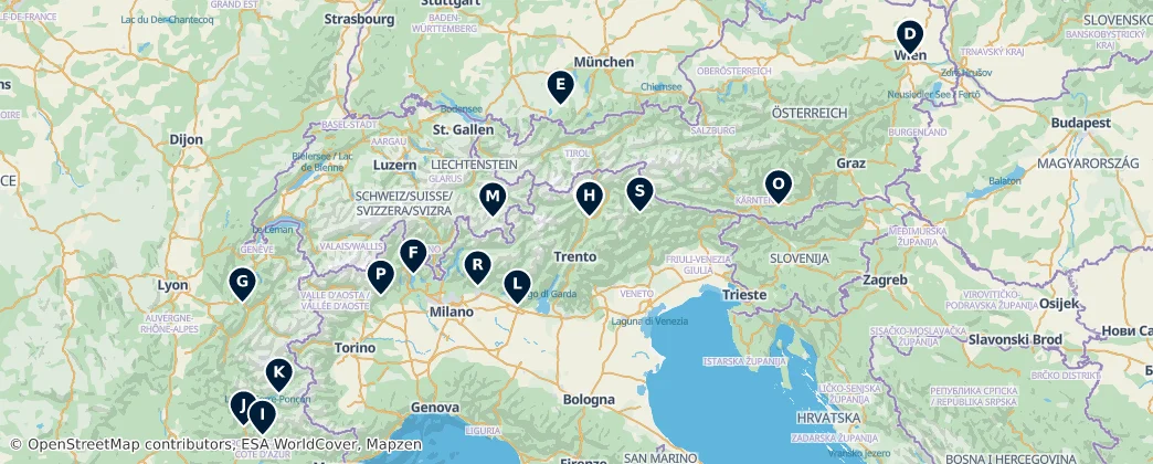 Map of Alps