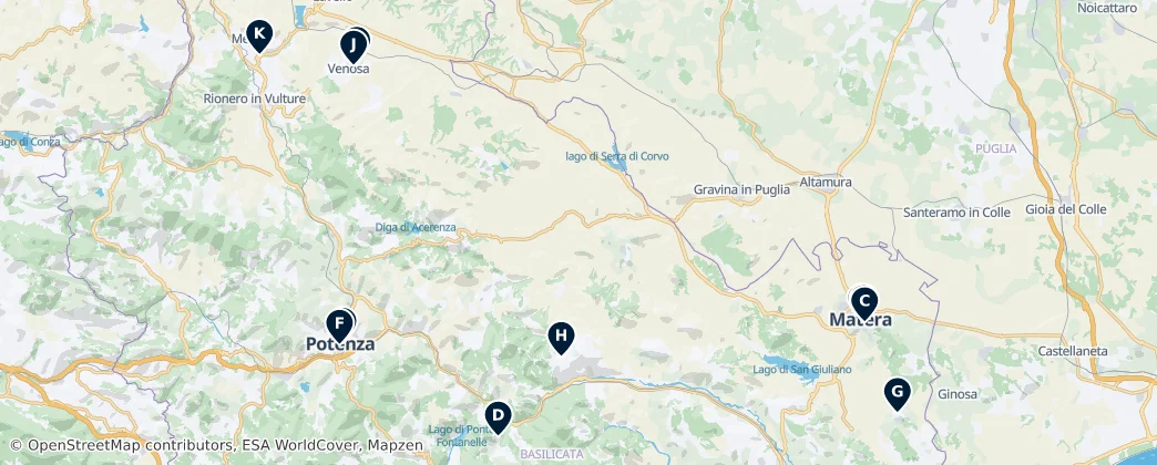 Map of Basilicata