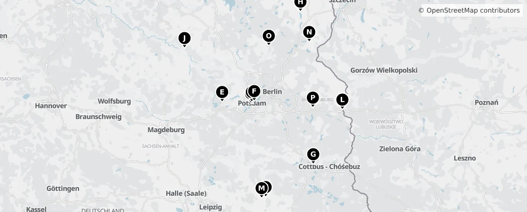Map of Brandenburg