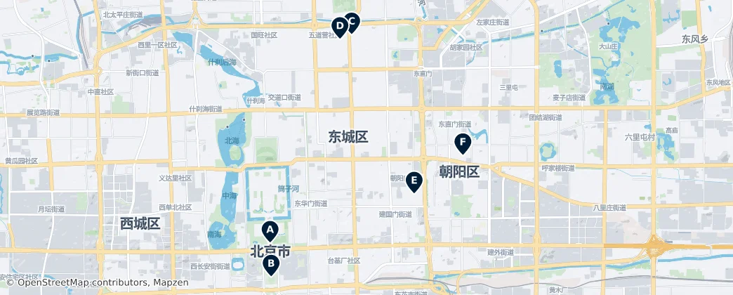 Map of Chaoyang
