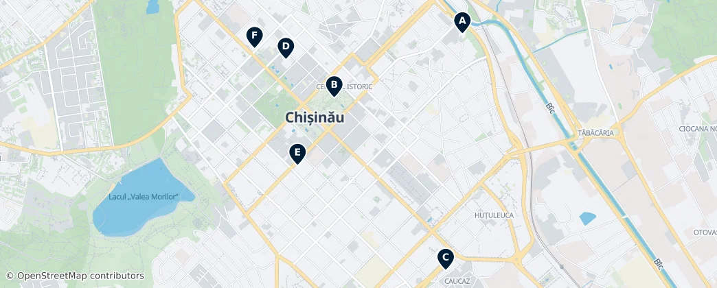 Map of Chișinău