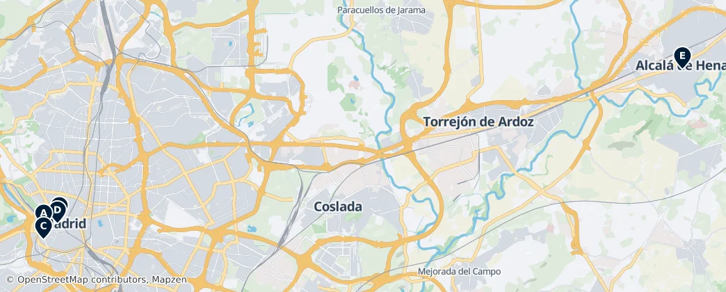 Map of Community of Madrid