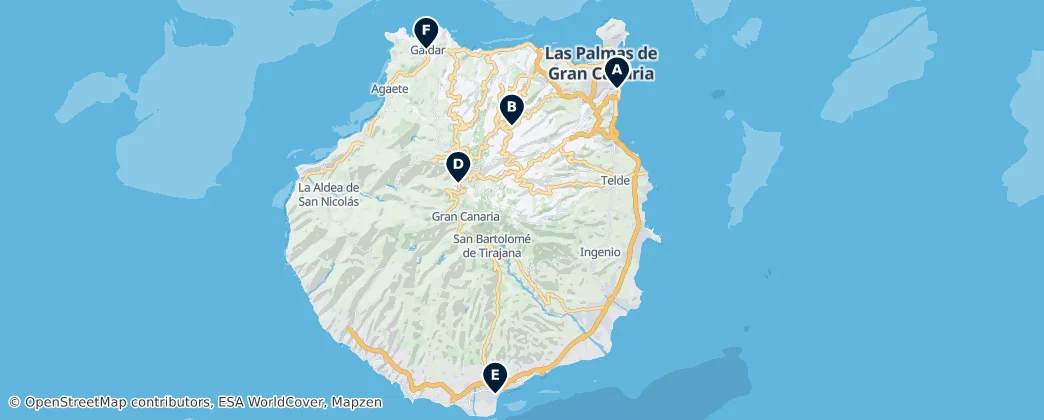 Map of Gran Canaria