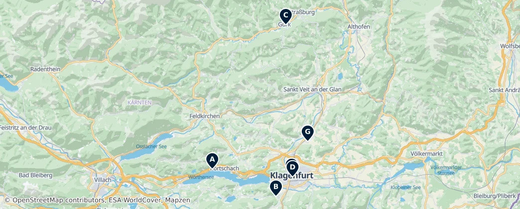 Map of Gurktal Alps