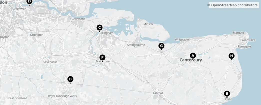 Map of Kent