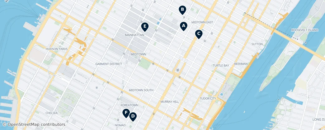 Map of Manhattan Community Board 5