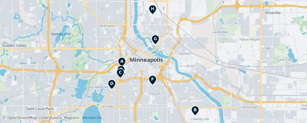 Map of Minneapolis