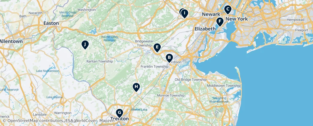 Map of New Jersey