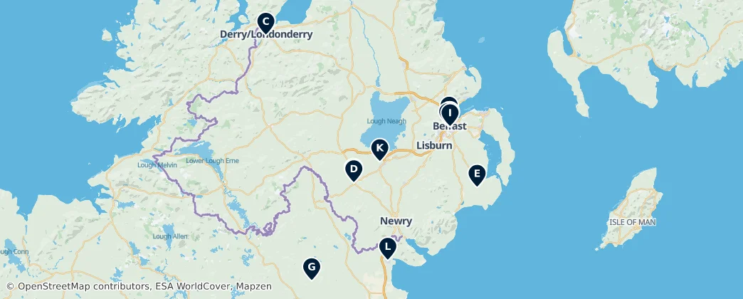 Map of Northern Ireland