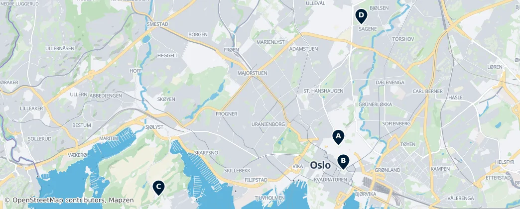 Map of Oslo
