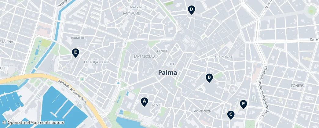 Map of Palma de Mallorca