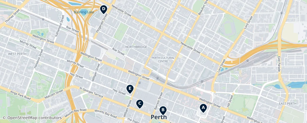 Map of Perth