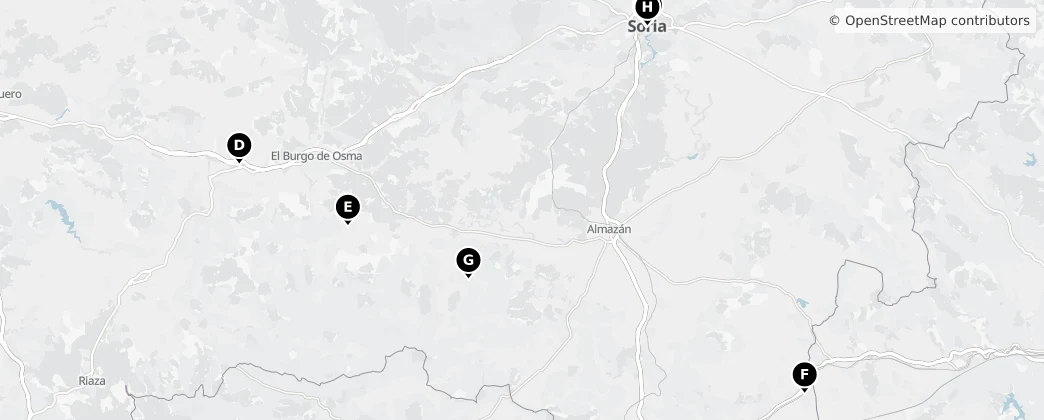 Map of Province of Soria