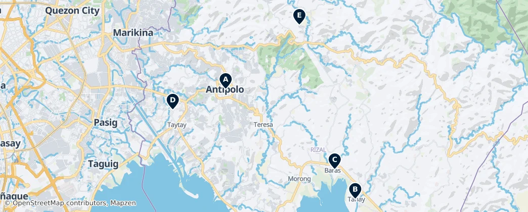 Map of Rizal